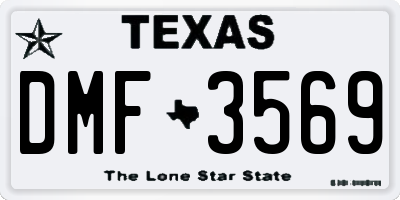 TX license plate DMF3569