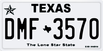 TX license plate DMF3570