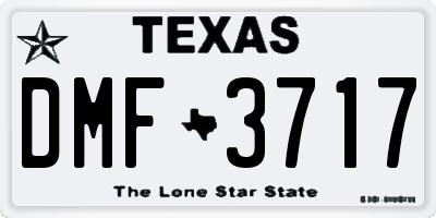 TX license plate DMF3717