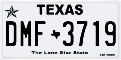 TX license plate DMF3719