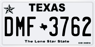 TX license plate DMF3762