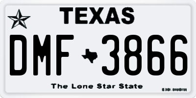 TX license plate DMF3866