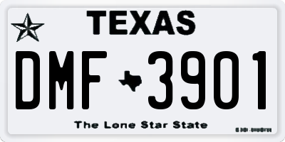 TX license plate DMF3901