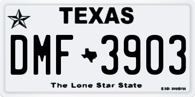 TX license plate DMF3903