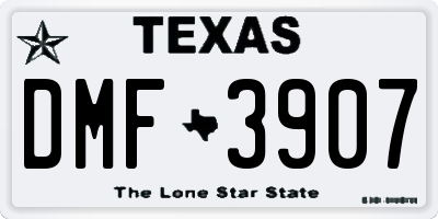 TX license plate DMF3907