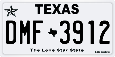 TX license plate DMF3912