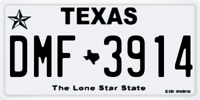TX license plate DMF3914