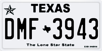 TX license plate DMF3943