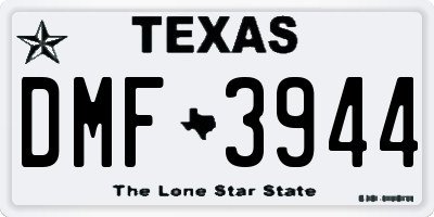 TX license plate DMF3944