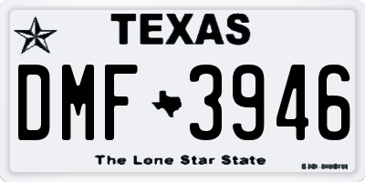 TX license plate DMF3946