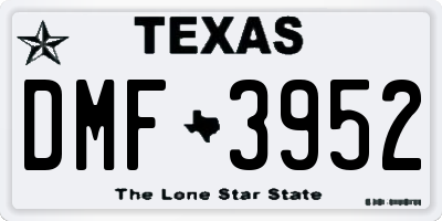 TX license plate DMF3952