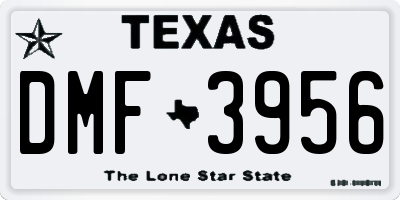 TX license plate DMF3956