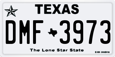 TX license plate DMF3973