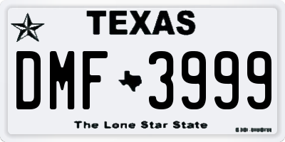 TX license plate DMF3999