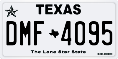 TX license plate DMF4095