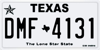 TX license plate DMF4131
