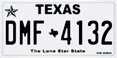 TX license plate DMF4132