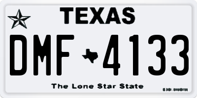 TX license plate DMF4133
