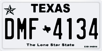 TX license plate DMF4134