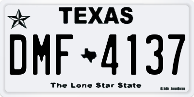 TX license plate DMF4137