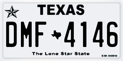TX license plate DMF4146