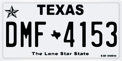 TX license plate DMF4153