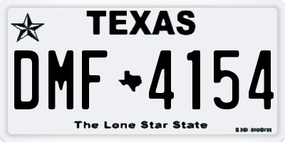TX license plate DMF4154