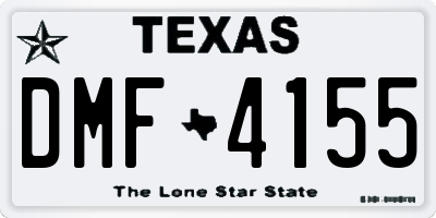 TX license plate DMF4155