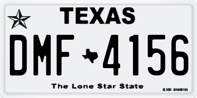 TX license plate DMF4156