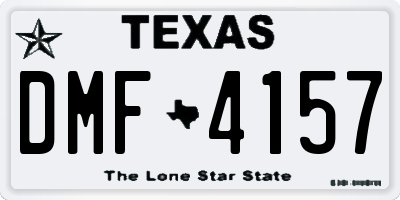 TX license plate DMF4157
