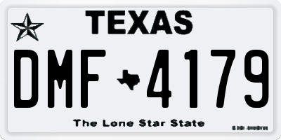 TX license plate DMF4179