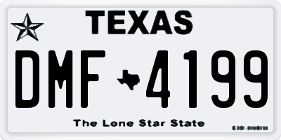 TX license plate DMF4199