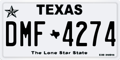 TX license plate DMF4274