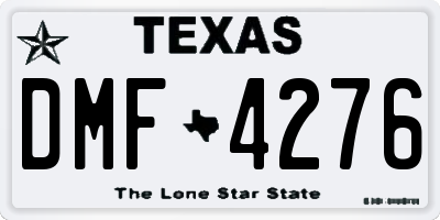 TX license plate DMF4276