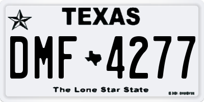 TX license plate DMF4277
