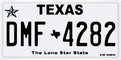 TX license plate DMF4282