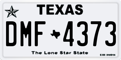 TX license plate DMF4373