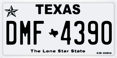 TX license plate DMF4390