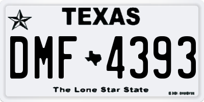 TX license plate DMF4393