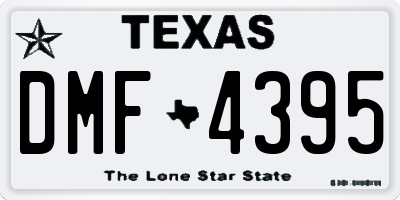TX license plate DMF4395