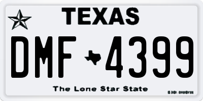 TX license plate DMF4399