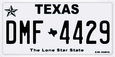 TX license plate DMF4429