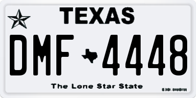 TX license plate DMF4448