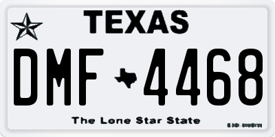 TX license plate DMF4468