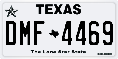 TX license plate DMF4469