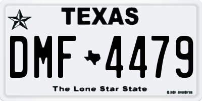 TX license plate DMF4479