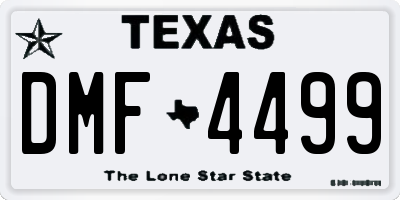 TX license plate DMF4499