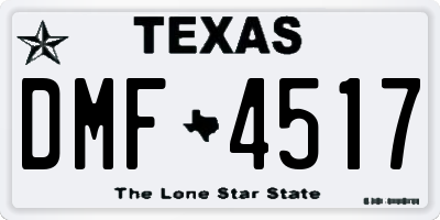TX license plate DMF4517