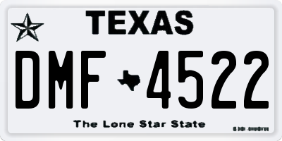 TX license plate DMF4522