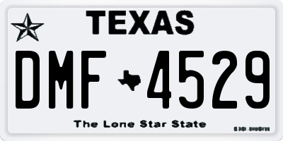 TX license plate DMF4529